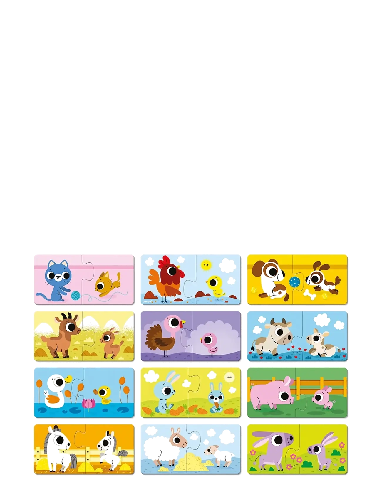 Janod - Puzzle - Parent and Baby Animals - pedagogiska pussel - mulit - 1