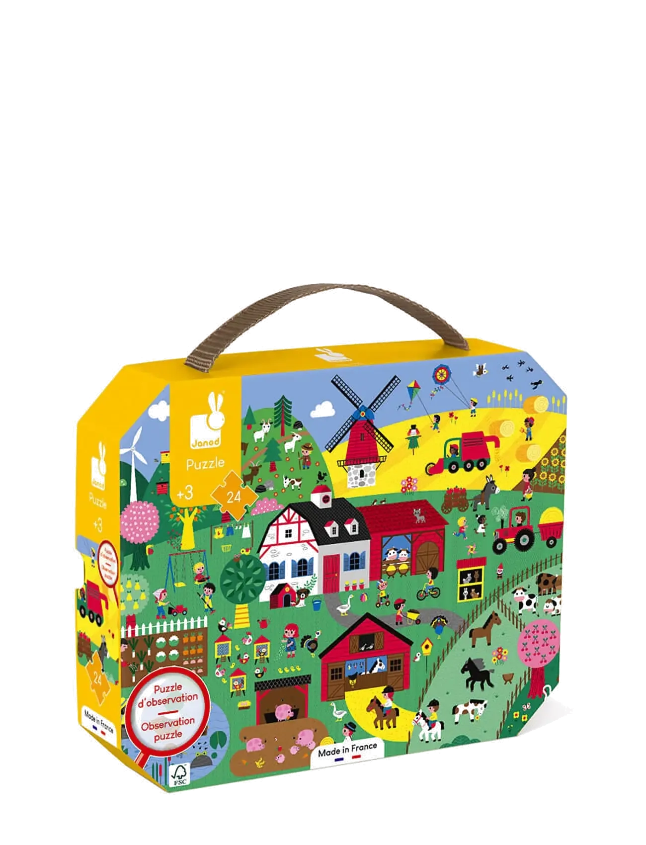 Janod Janod - Observation Puzzle - The Farm - 24 Pcs - Neuheiten - MULTI / multi