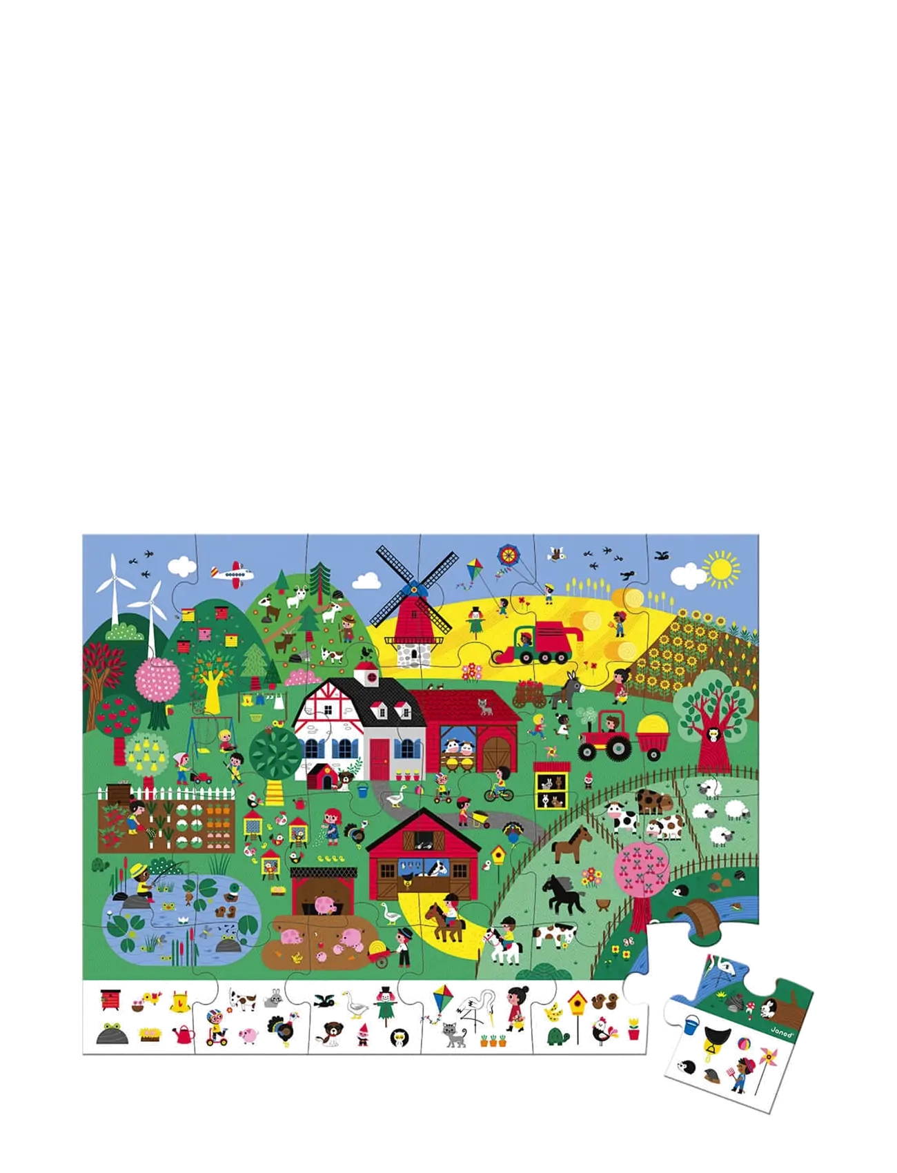 Janod - Janod - Observation Puzzle - The Farm - 24 Pcs - pädagogische rätsel - multi - 1