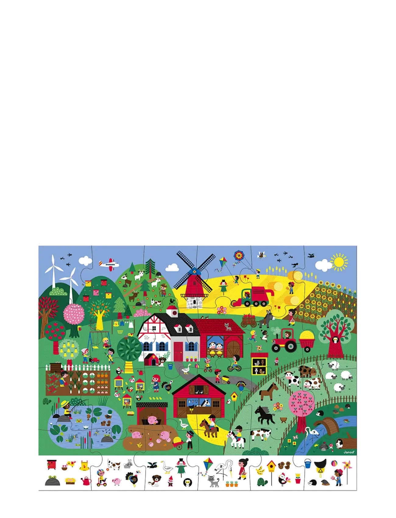 Janod - Janod - Observation Puzzle - The Farm - 24 Pcs - pädagogische rätsel - multi - 2