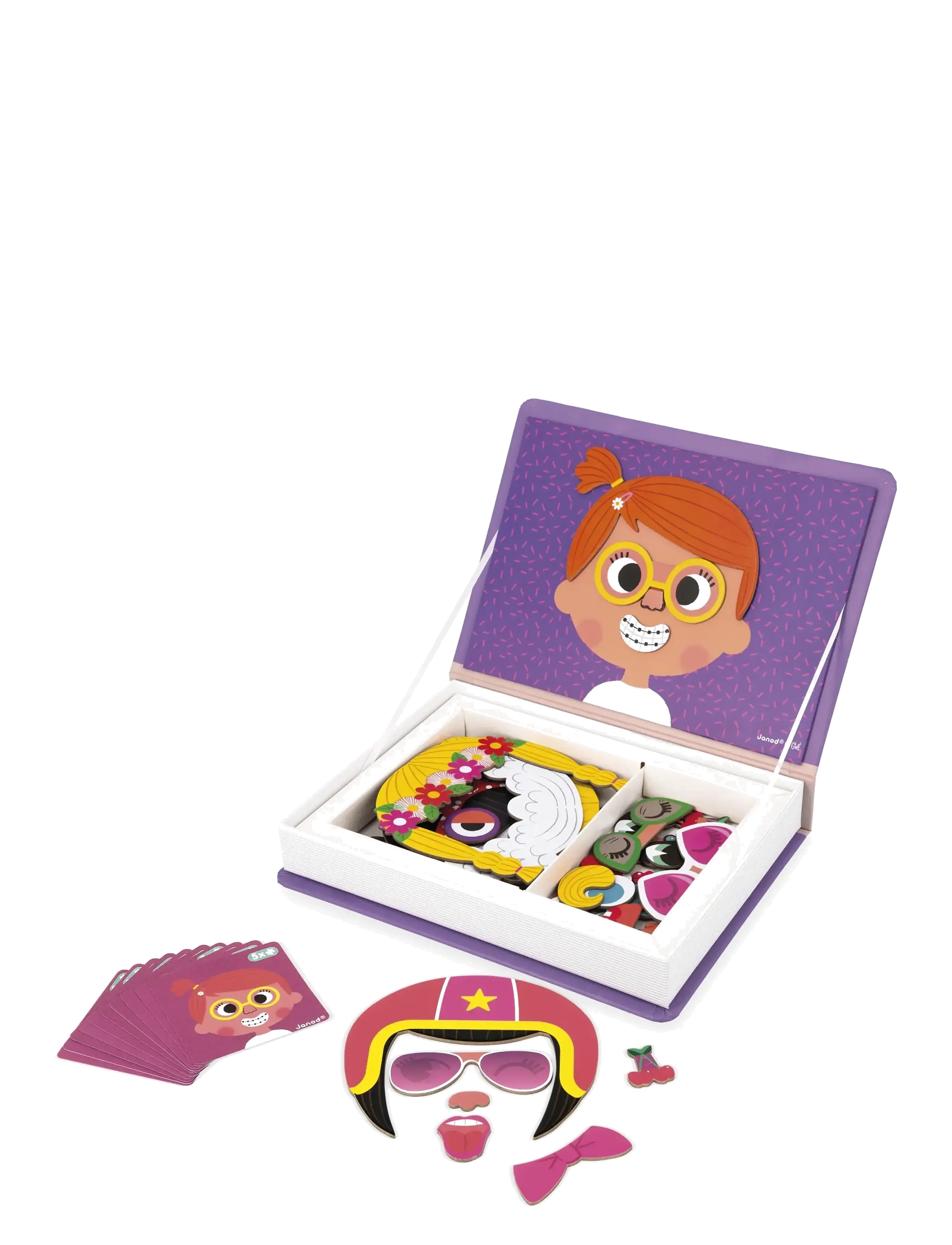 Janod - Magneti'Book - Girl's Crazy Faces - 55 magnets - spiel-sets - mulit - 3