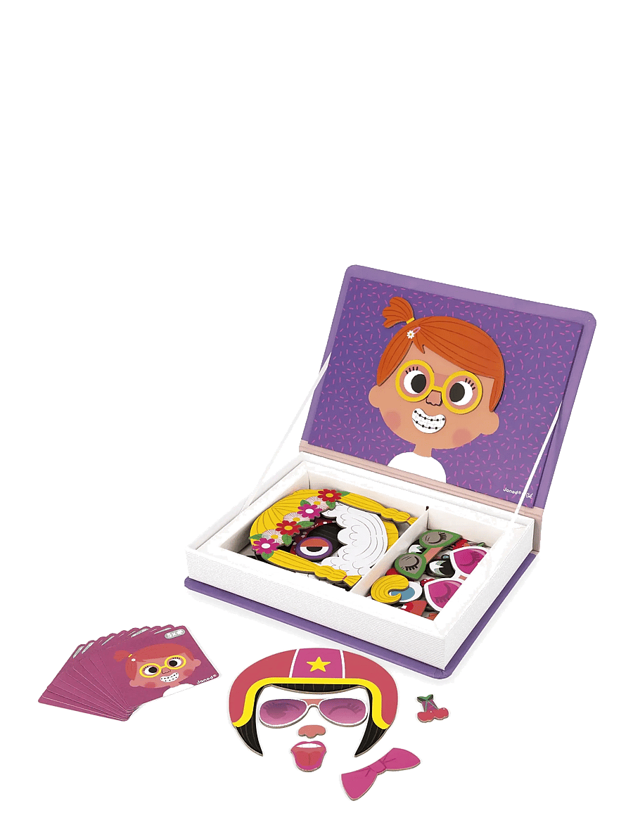 Janod - Magneti'Book - Girl's Crazy Faces - 55 magnets - spiel-sets - mulit - 3