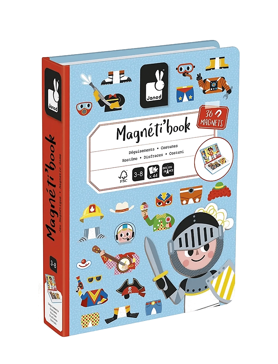 Janod - Magneti'Book - Boy's Costumes - 36 magnets - kreasæt - mulit - 1