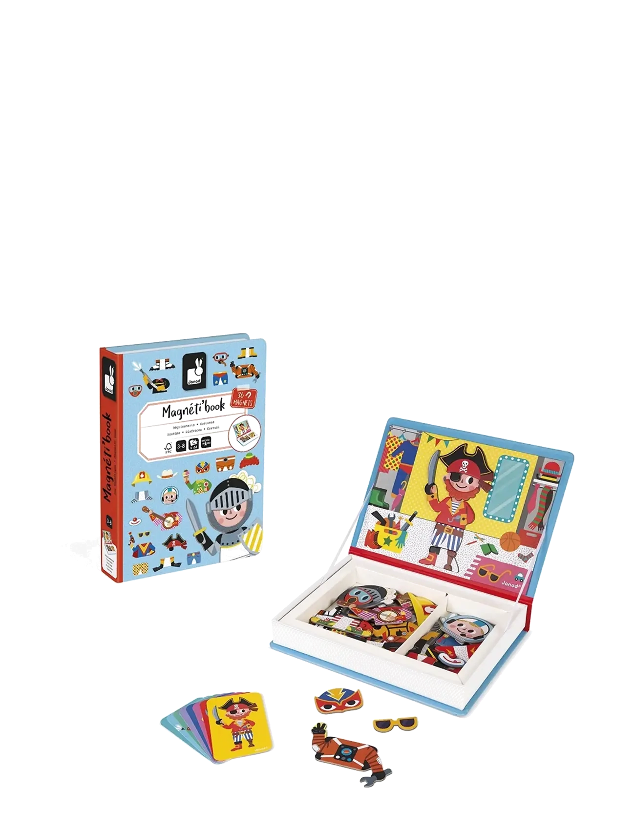 Janod - Magneti'Book - Boy's Costumes - 36 magnets - kreasæt - mulit - 5