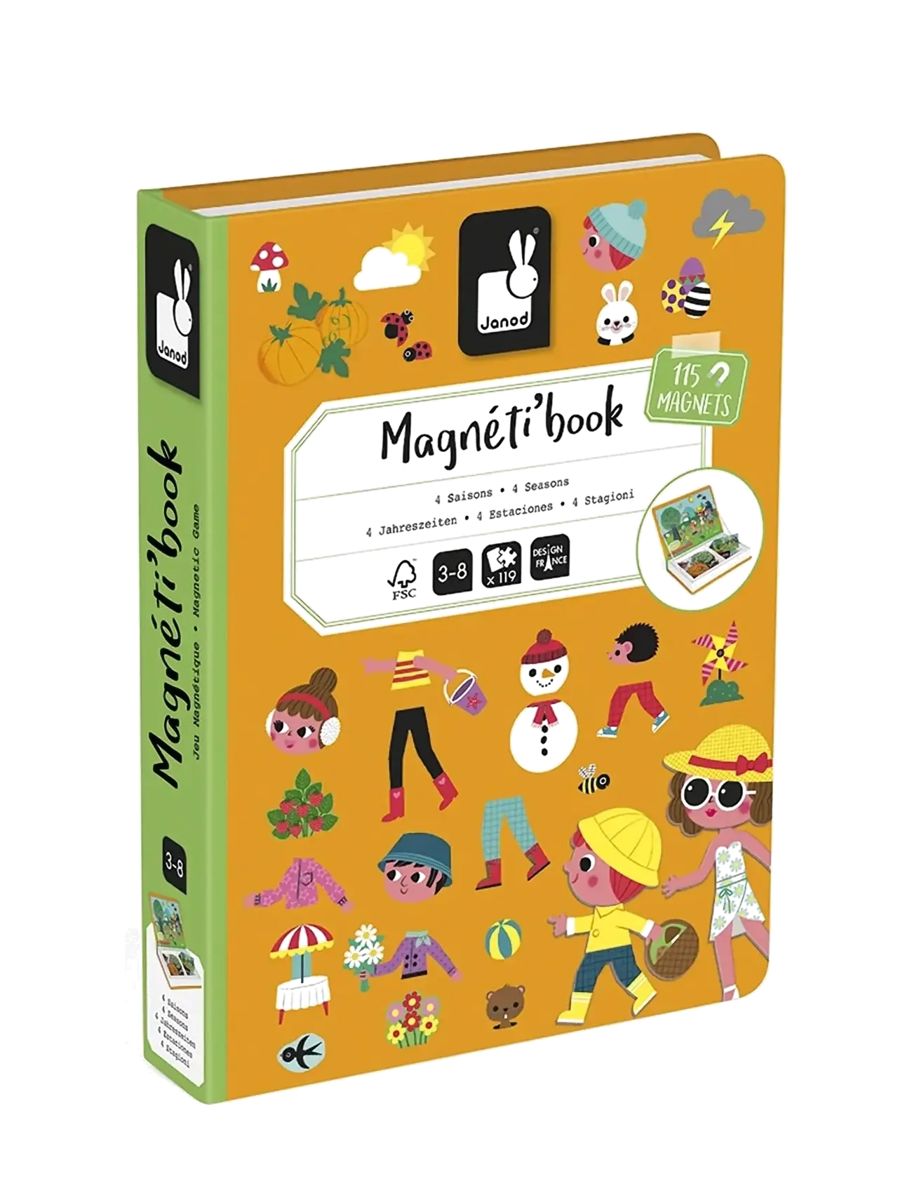 Janod Magneti'Book - 4 Seasons - 115 magnets - Neuheiten - MULIT / multi