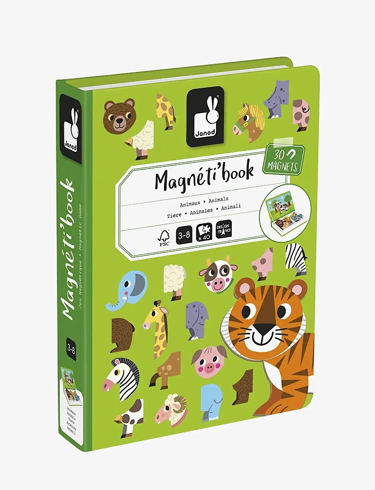 Janod - Magneti'Book - Animals - 30 magnets - mängukomplektid - mulit - 1