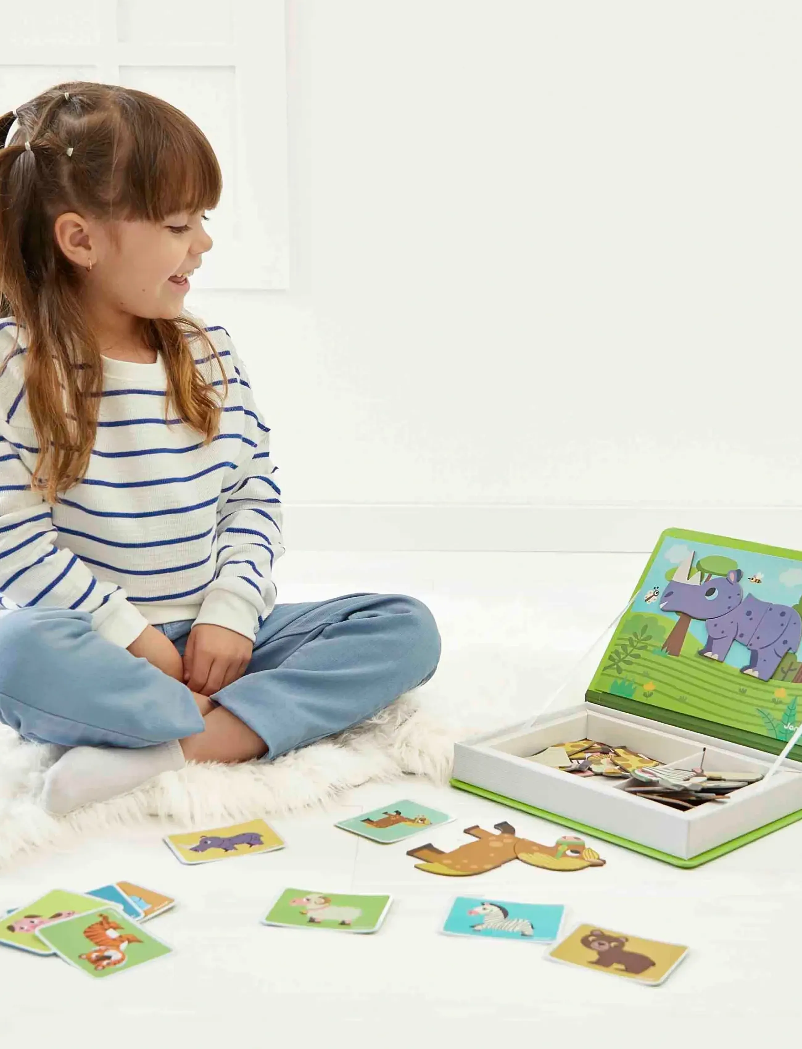 Janod Magneti'book Animals 30 Magnets, Børn, Play Sæt, Grøn, Str: ONE SIZE