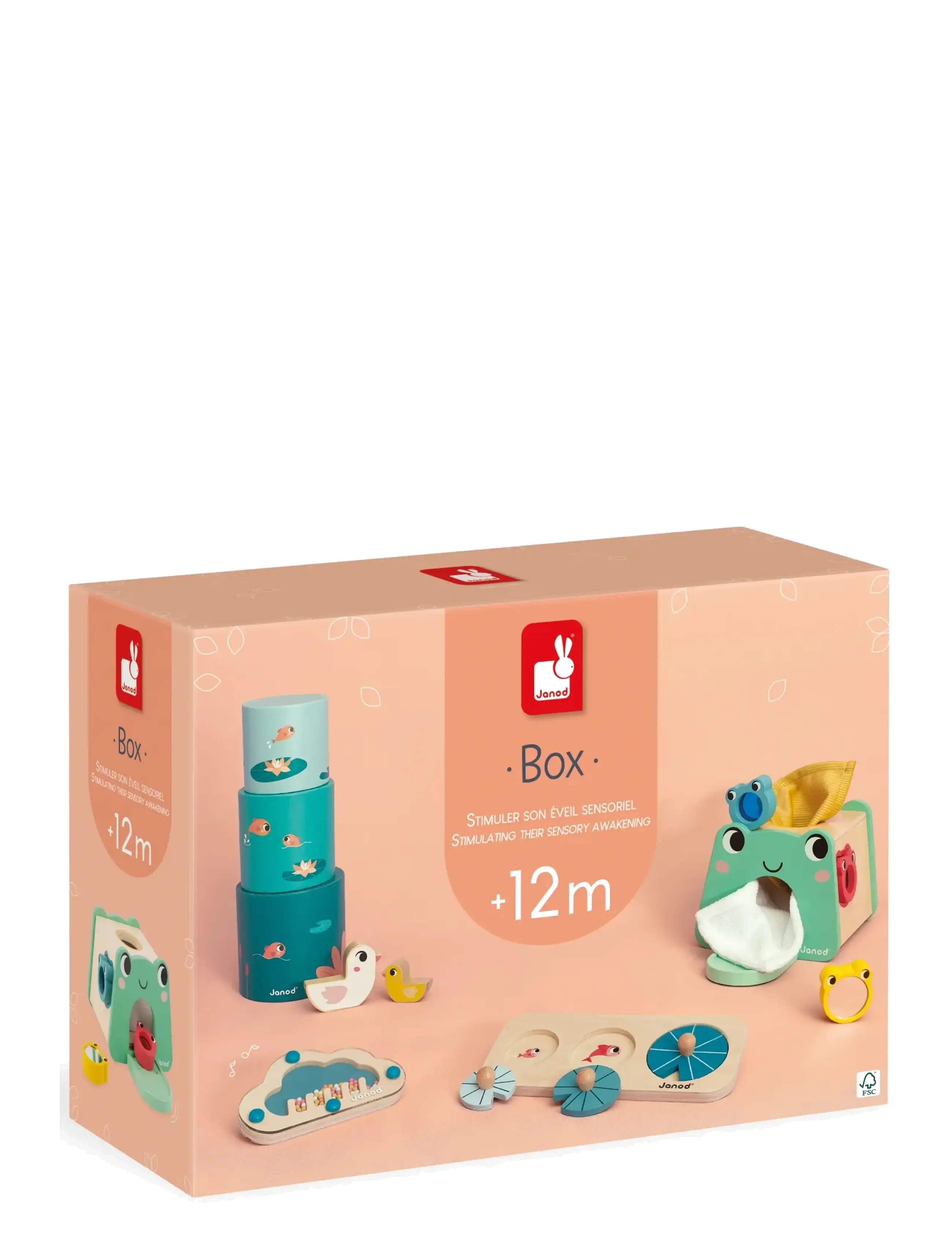 Janod - Box 12 Months, Børn, Play Sæt, Blå, Str: ONE SIZE
