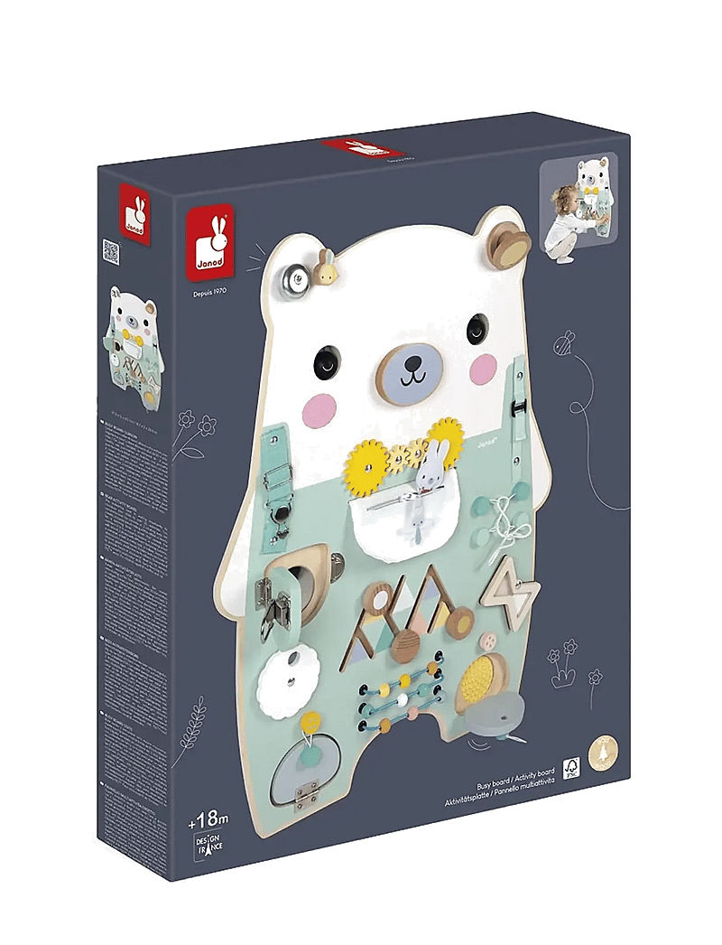 Janod - Pure - Bear Activity Board - interactive toys - mulit - 1