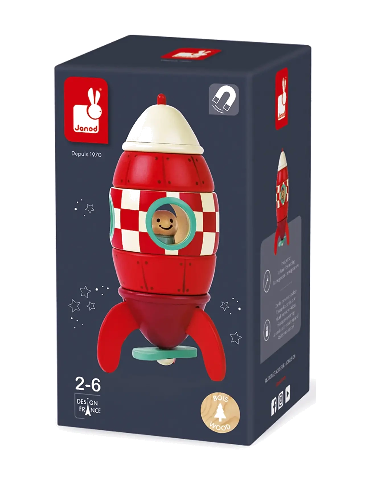 Janod Janod - Magnetic Rocket - Small - Neuheiten - MULTI / multi