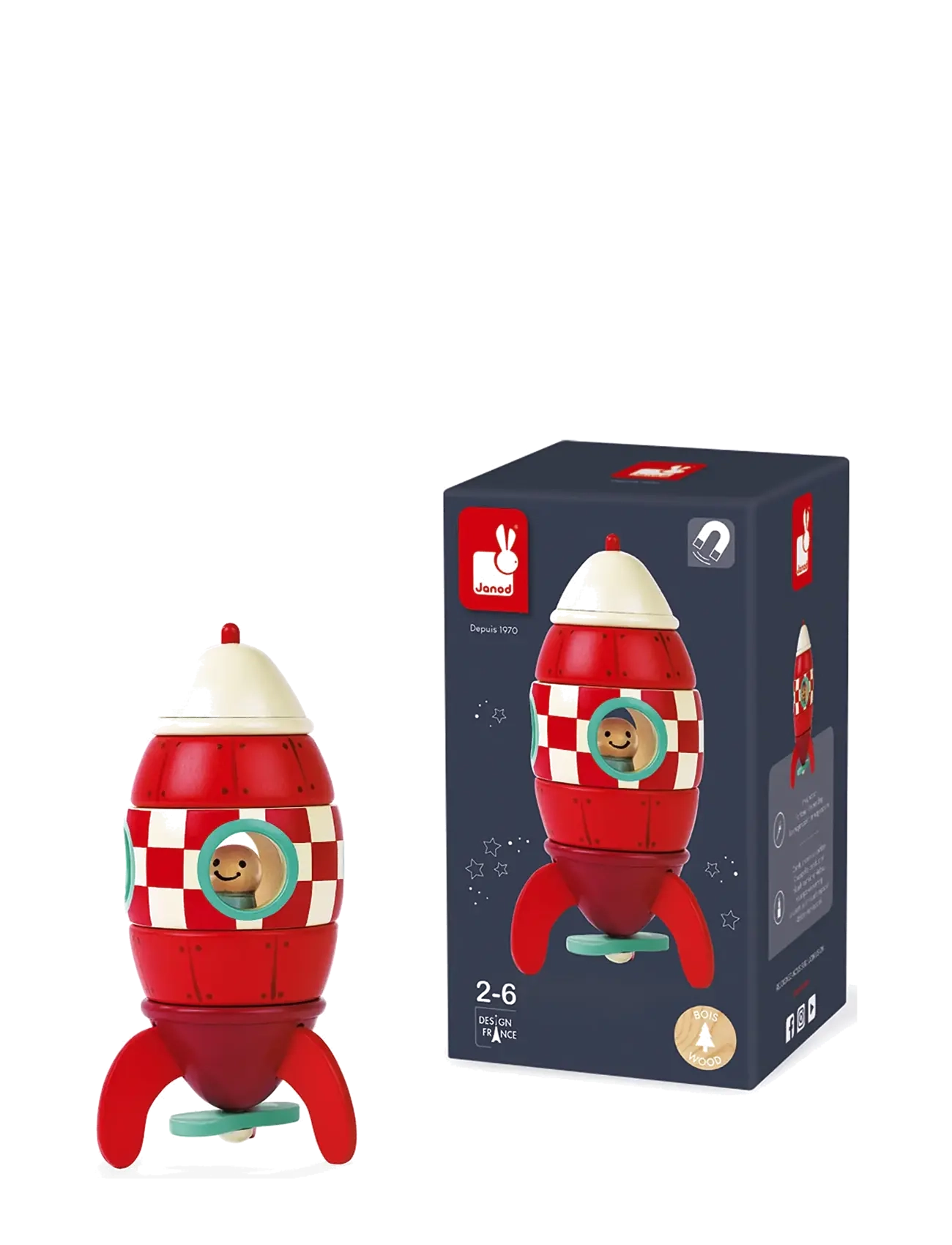 Janod - Janod - Magnetic Rocket - Small - baukästen - multi - 2