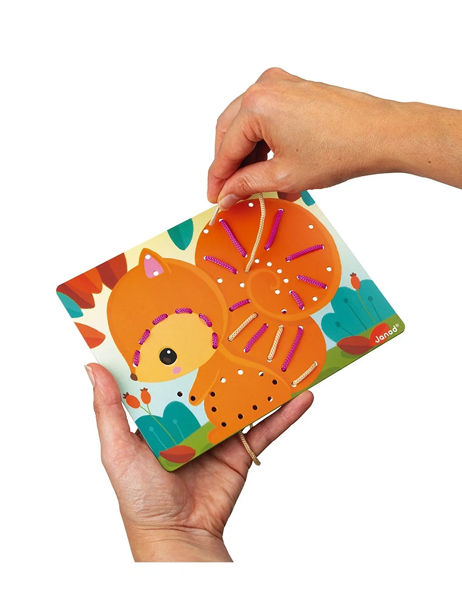 Janod Lacing Toy, One Size, Orange, Håndværk > Håndværkssæt, Børn