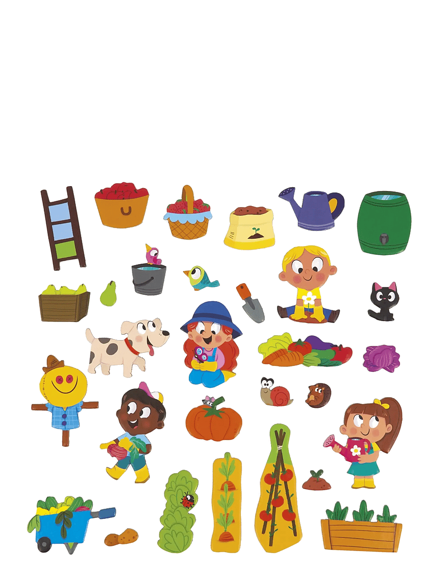 Janod - Magneti'Stories The Vegetable Garden - lekset - mulit - 3