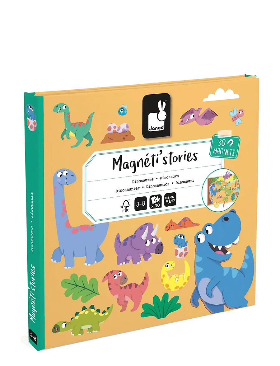 Janod - Magneti'Stories Dinosaurs - radošuma komplekti - mulit - 0
