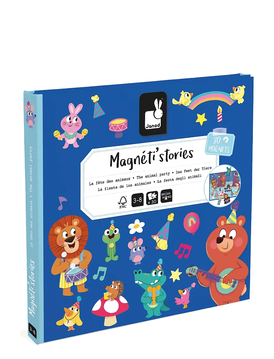 Janod - Magneti'Stories - The Animal Party - geschichtenbücher - mulit - 0
