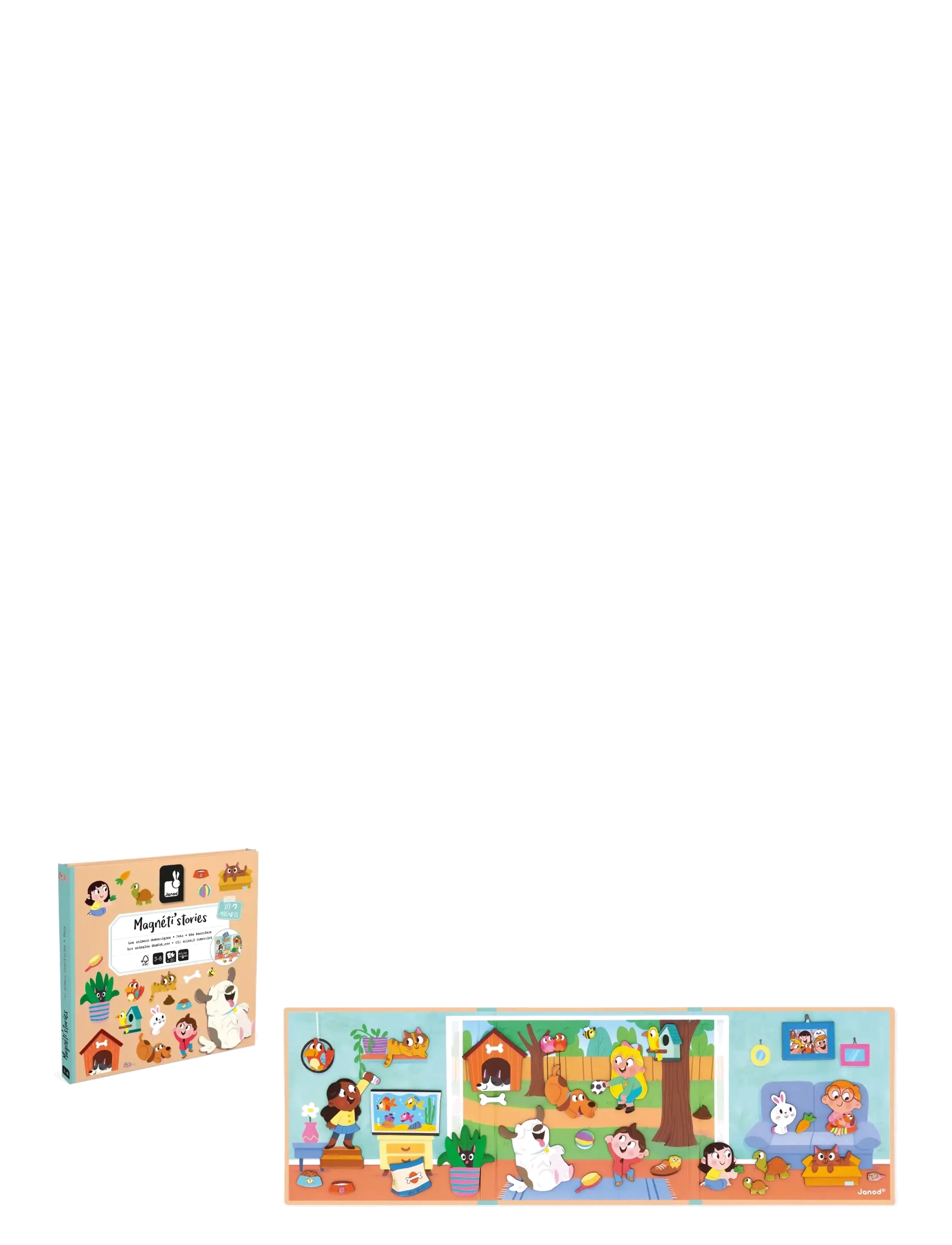 Janod - Magneti'Stories - Pets - geschichtenbücher - mulit - 2