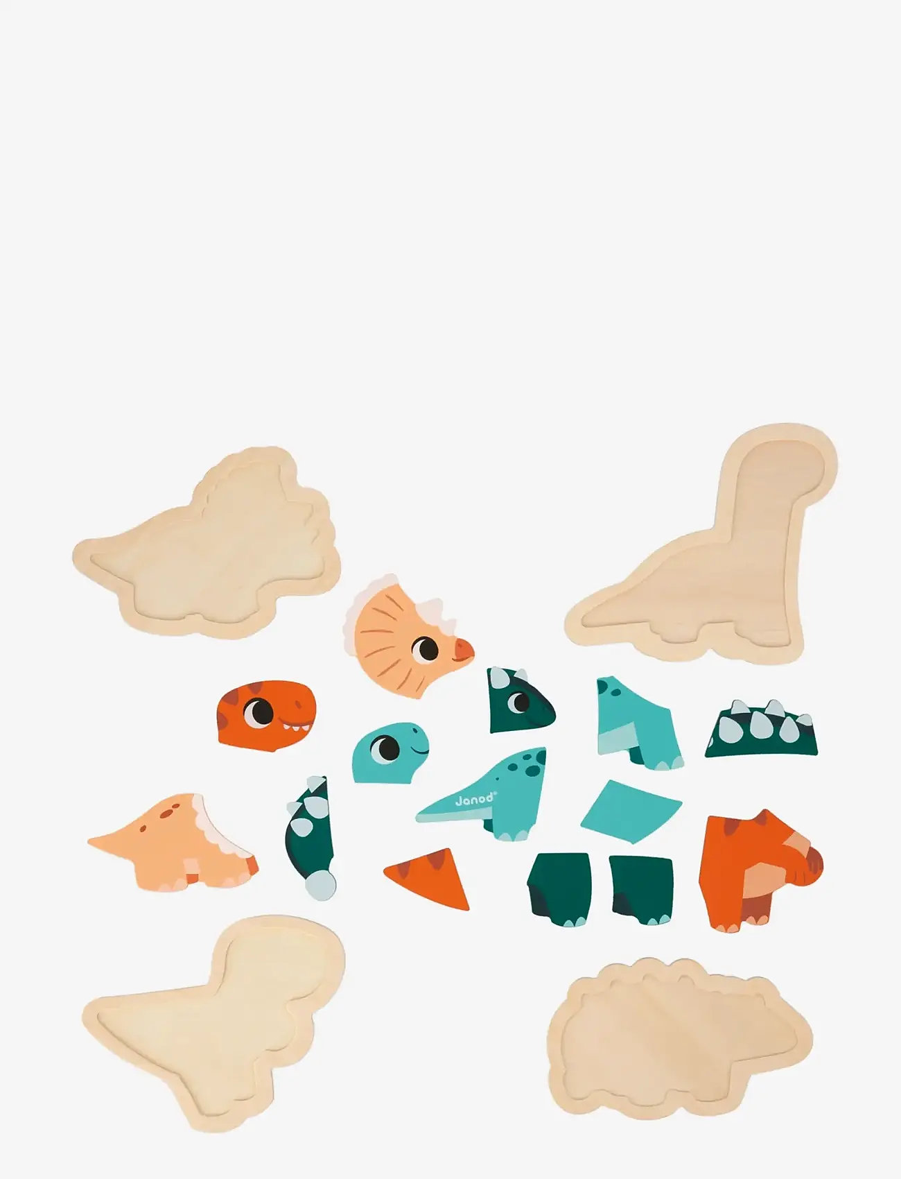 Janod - Puzzle - 4 Progressive - Dino - holzpuzzle - mulit - 2