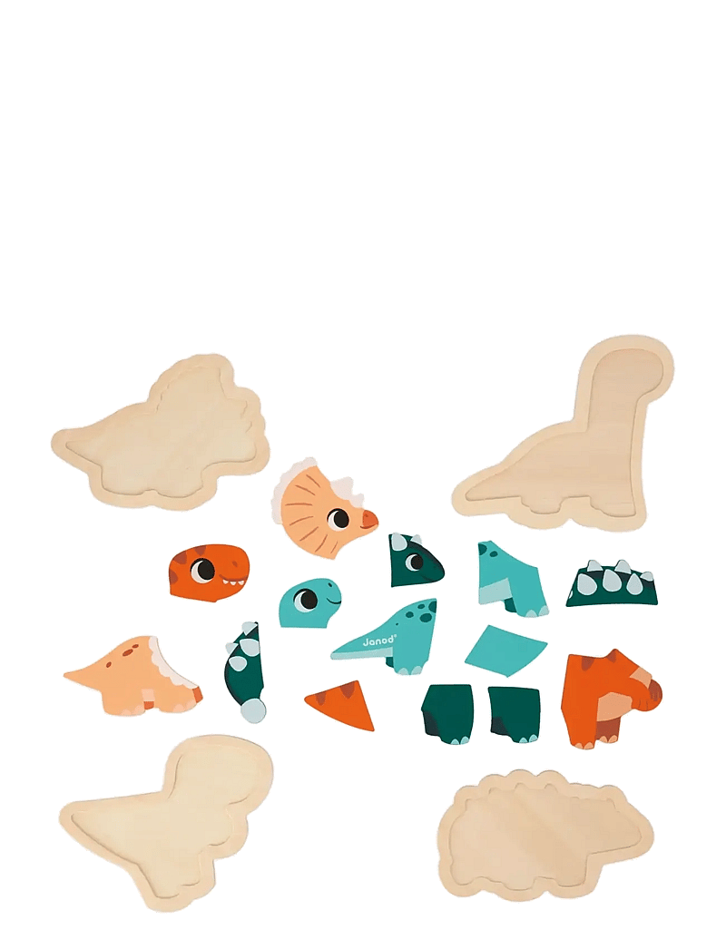 Janod - Puzzle - 4 Progressive - Dino - holzpuzzle - mulit - 2