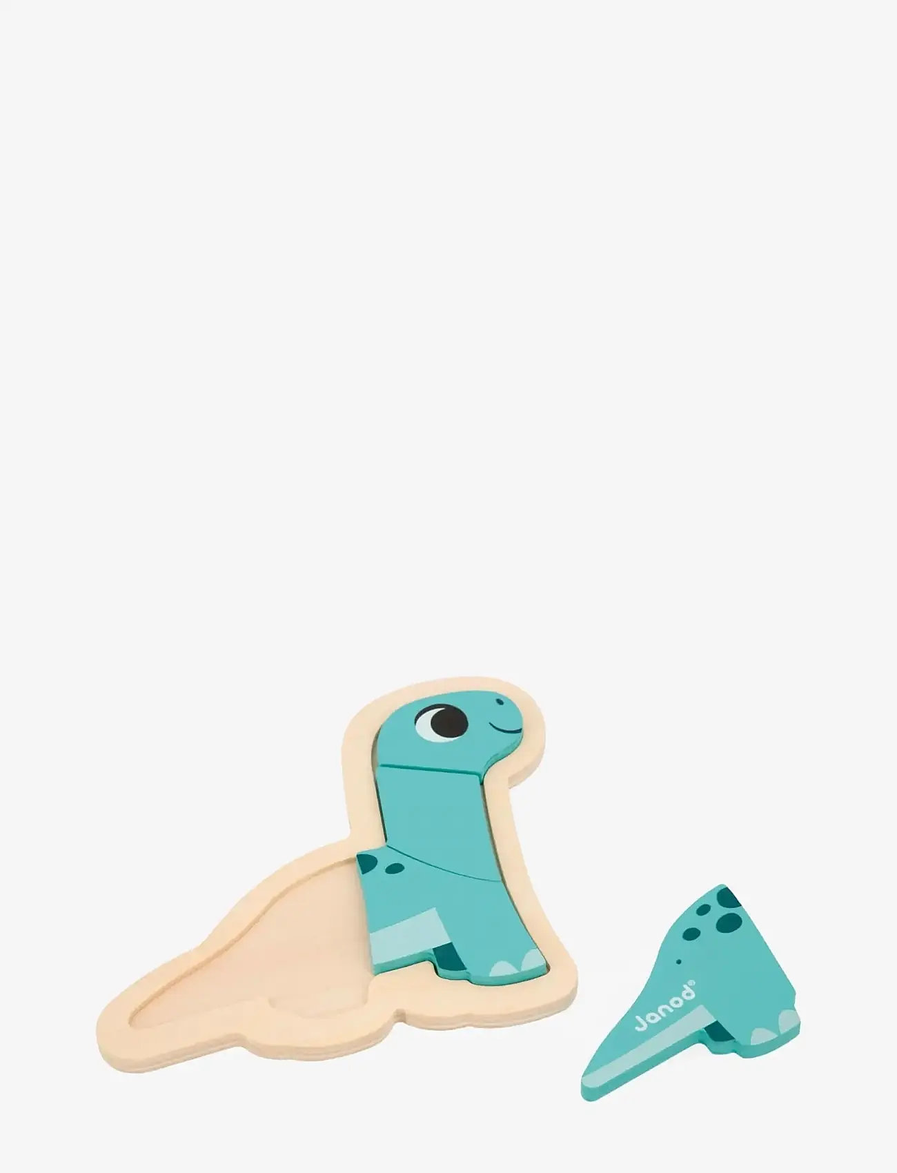 Janod - Puzzle - 4 Progressive - Dino - holzpuzzle - mulit - 4