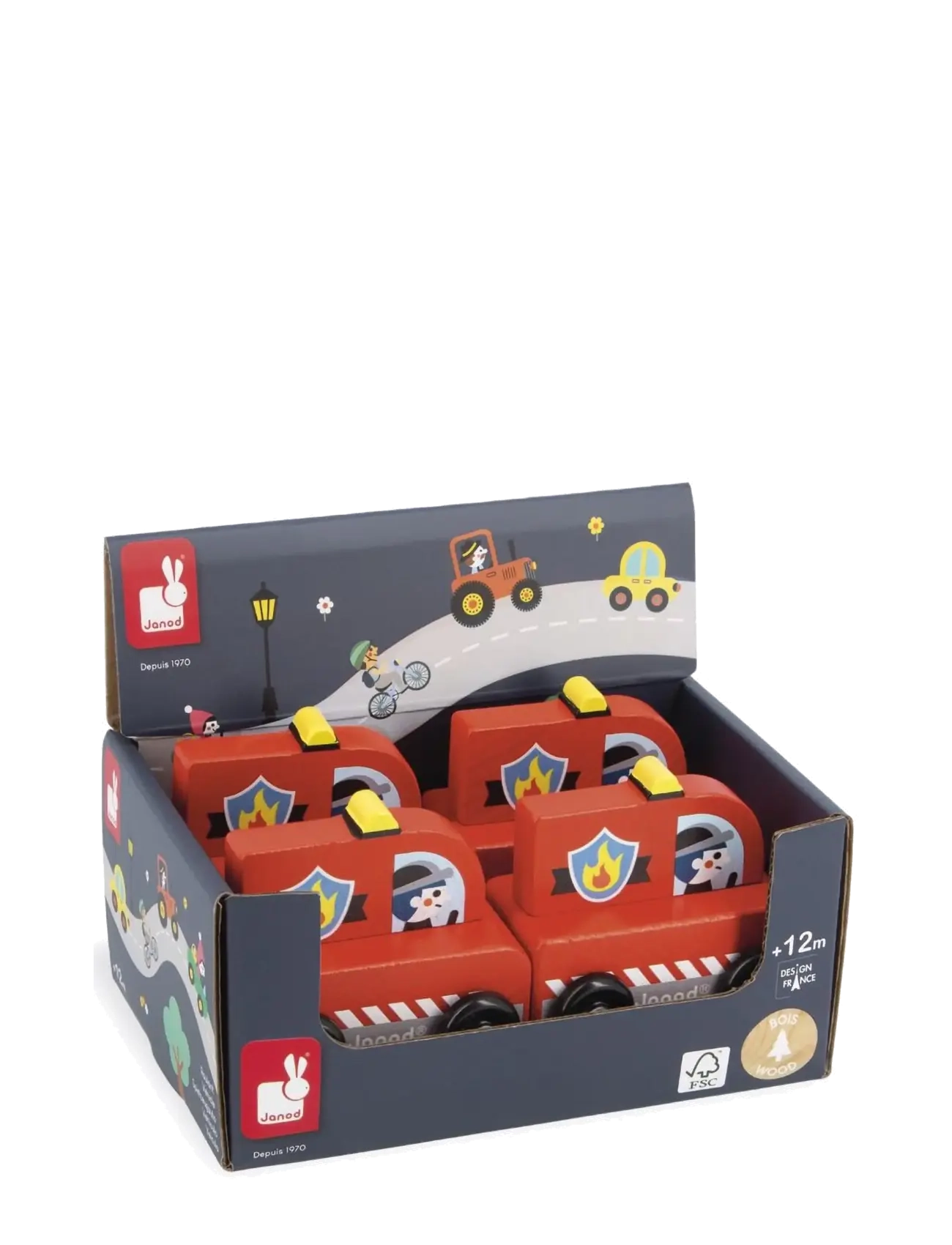 Janod - Janod - Cross Roads - Fire Engine (Display: 4) - multi - 1