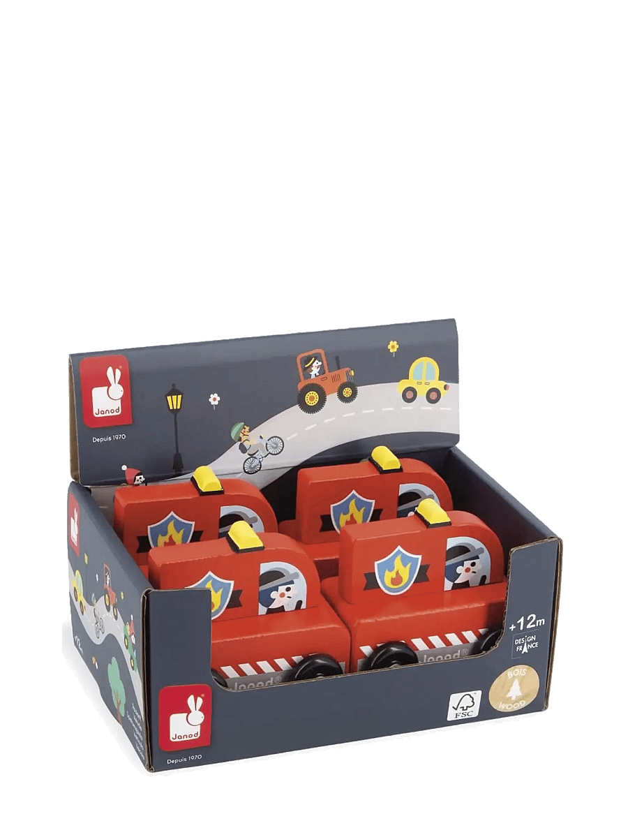 Janod - Janod - Cross Roads - Fire Engine (Display: 4) - multi - 1
