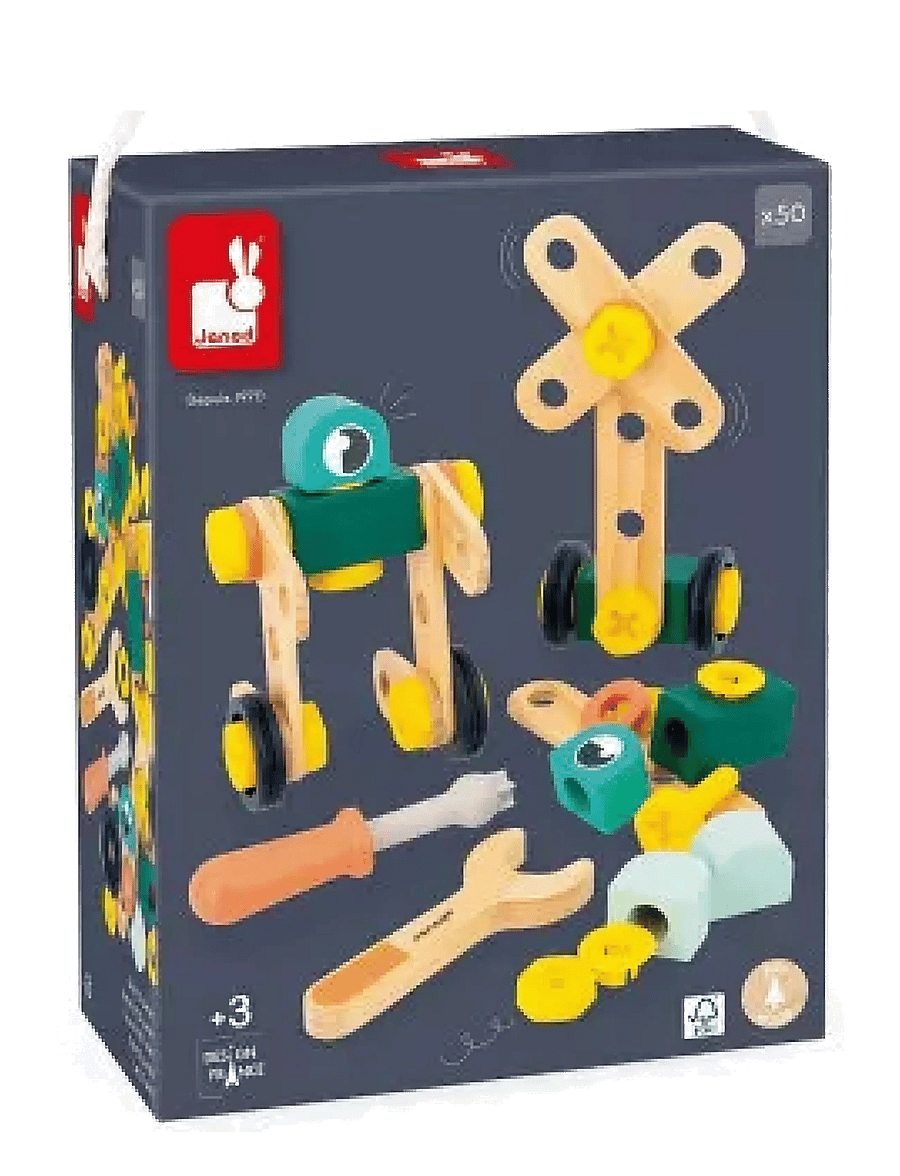Janod - Janod - Brico'Kids - Barrel Of 50 Pcs - baukästen - multi - 0