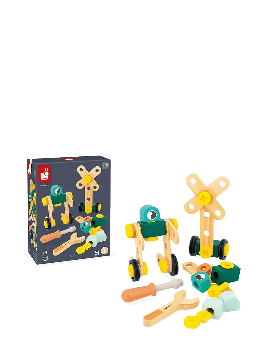 Janod - Janod - Brico'Kids - Barrel Of 50 Pcs - baukästen - multi - 1
