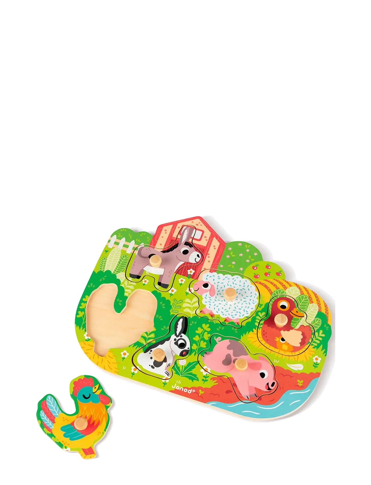 Janod - Janod - Happy Farm Puzzle - Wood (6 pieces) - holzpuzzles - multi - 2