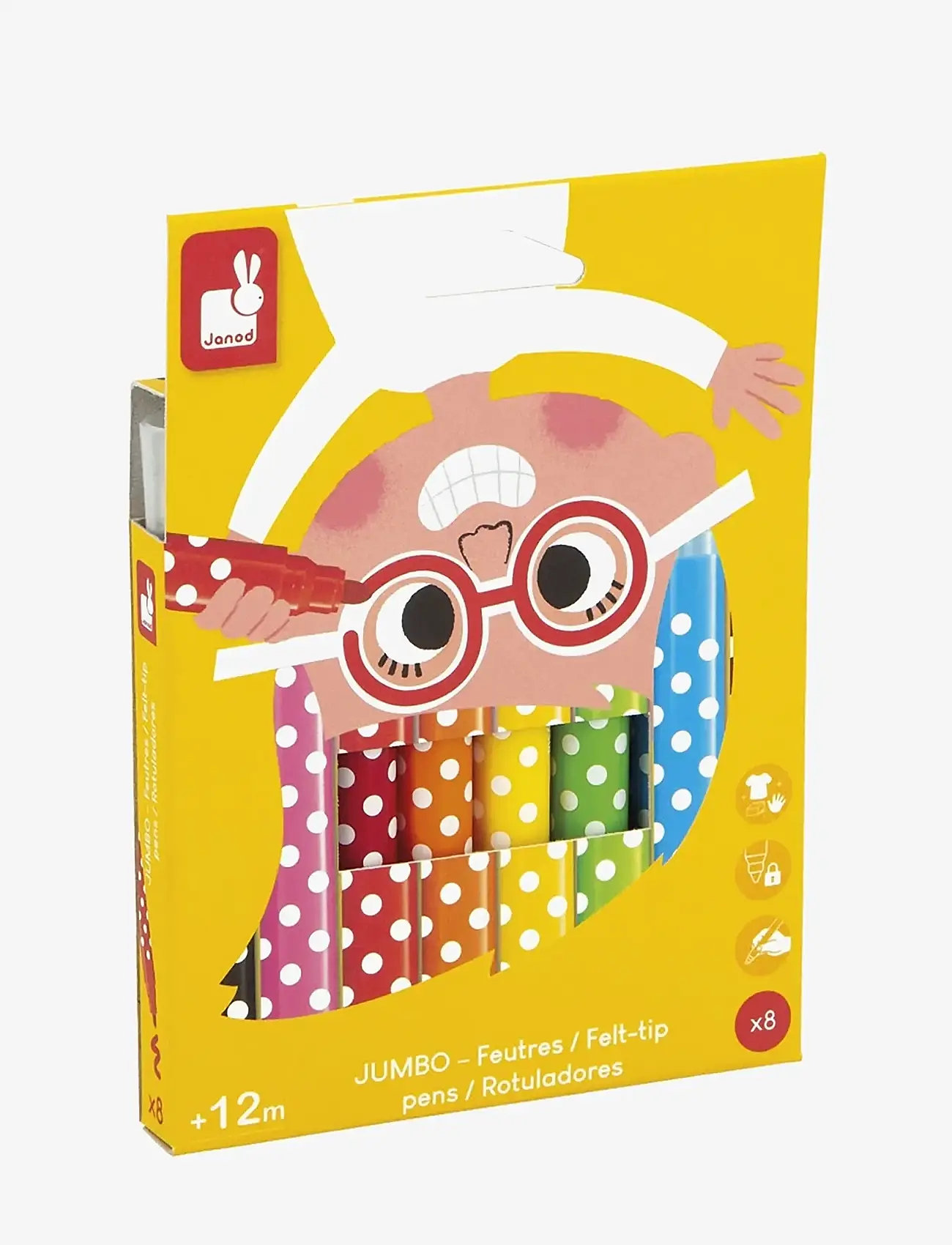 Janod - Jumbo Felt-Tip Pens - schreibwaren - mulit - 1