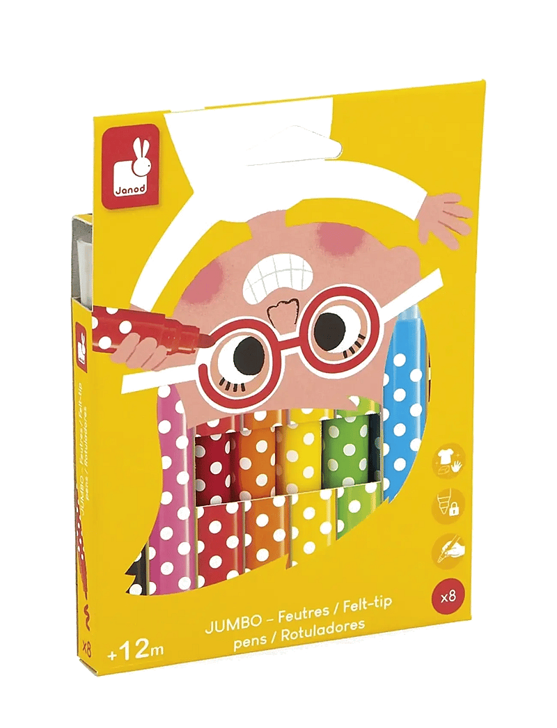 Janod - Jumbo Felt-Tip Pens - schreibwaren - mulit - 1