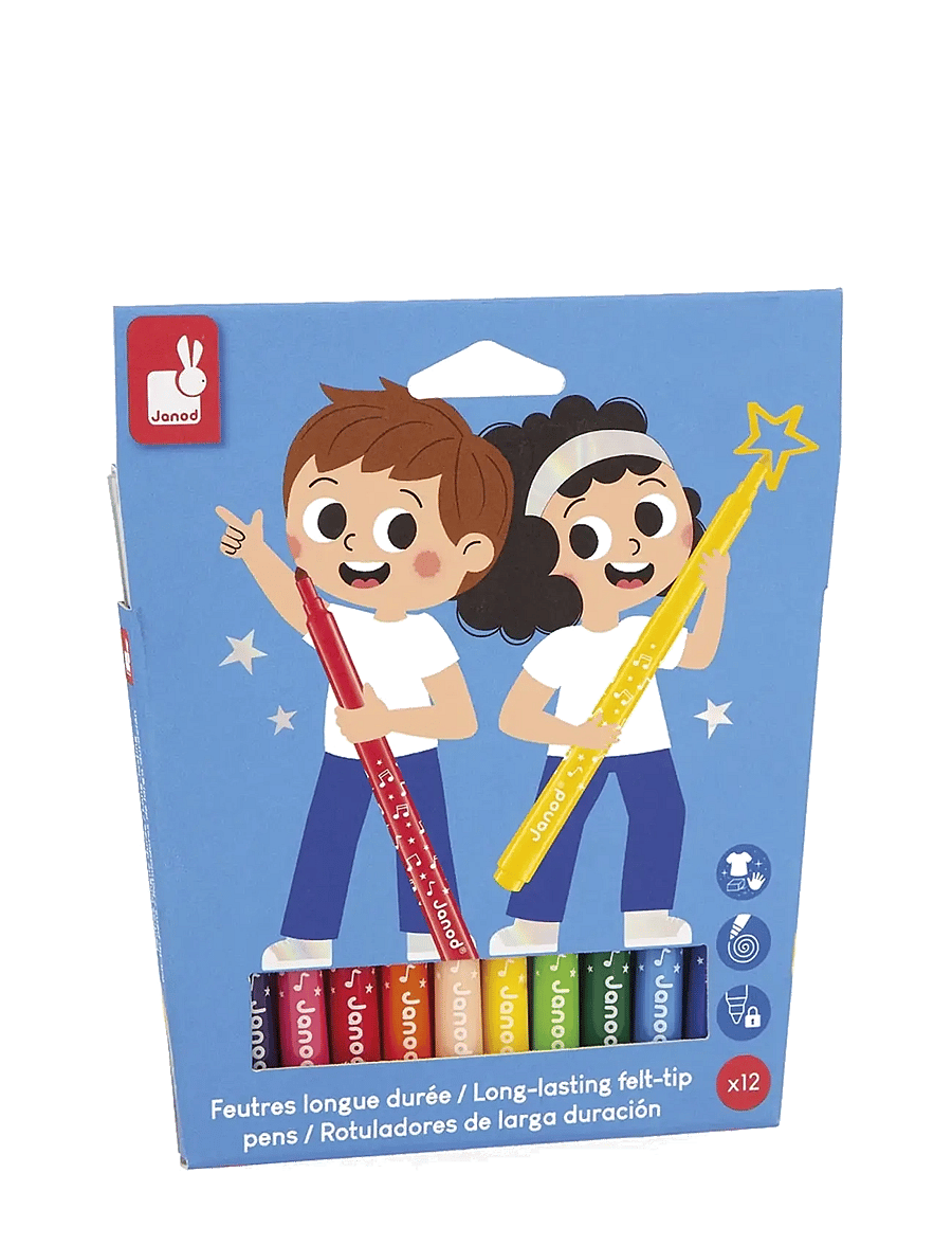 Janod - Long-Lasting Felt-Tip Pens - bleistifte - mulit - 0