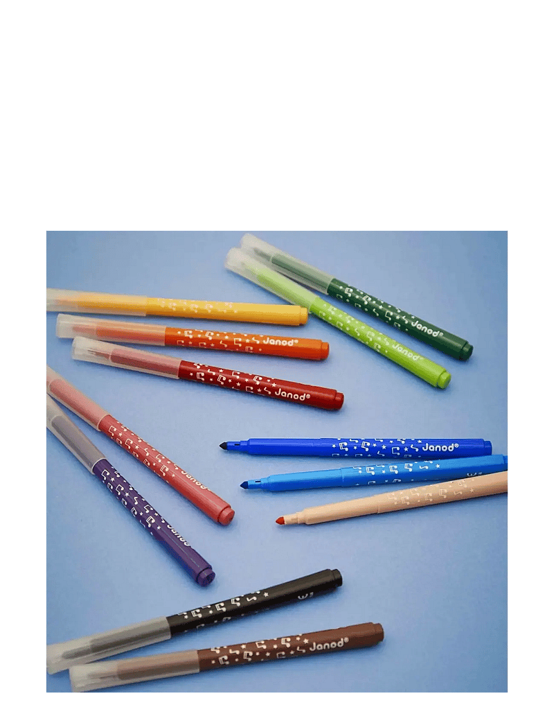 Janod - Long-Lasting Felt-Tip Pens - pliiatsid - mulit - 3