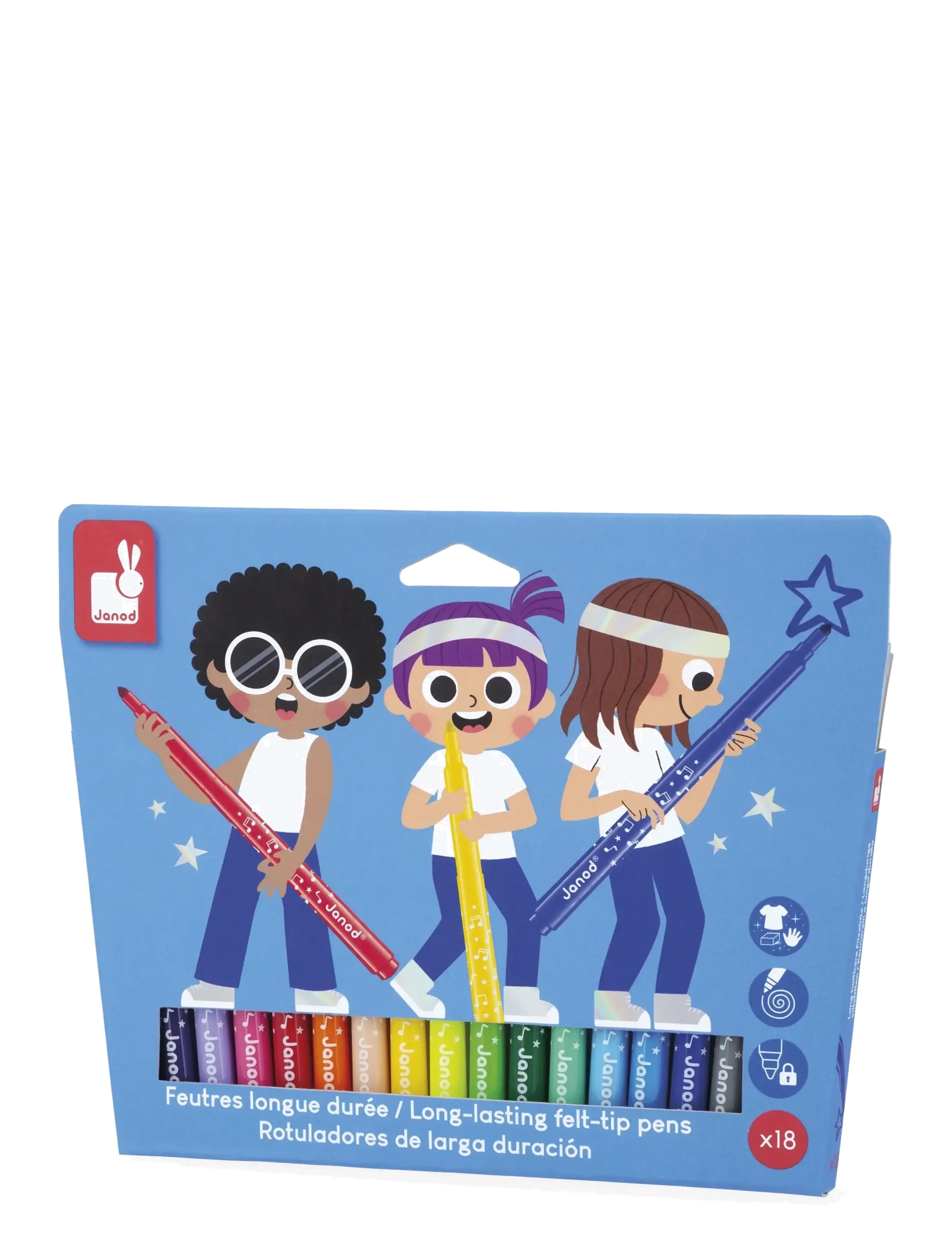 Janod Long-Lasting Felt-Tip Pens - Neuheiten - MULIT / multi