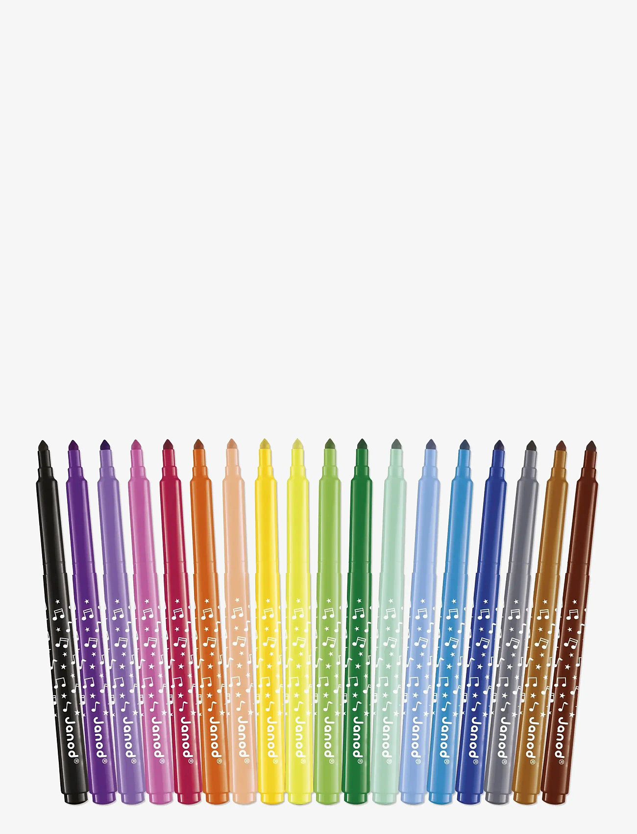 Janod - Long-Lasting Felt-Tip Pens - kirjatarbed - mulit - 3