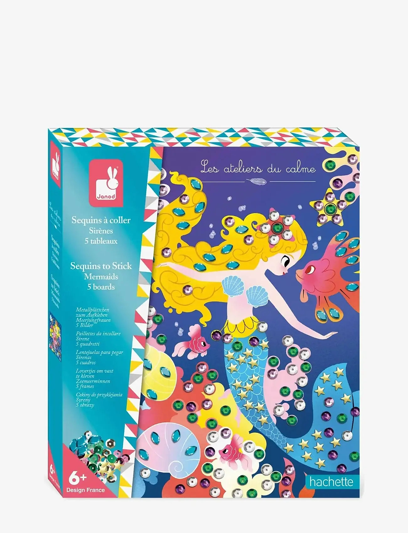 Janod - Sequins To Stick Mermaids - craft sets - mulit - 0