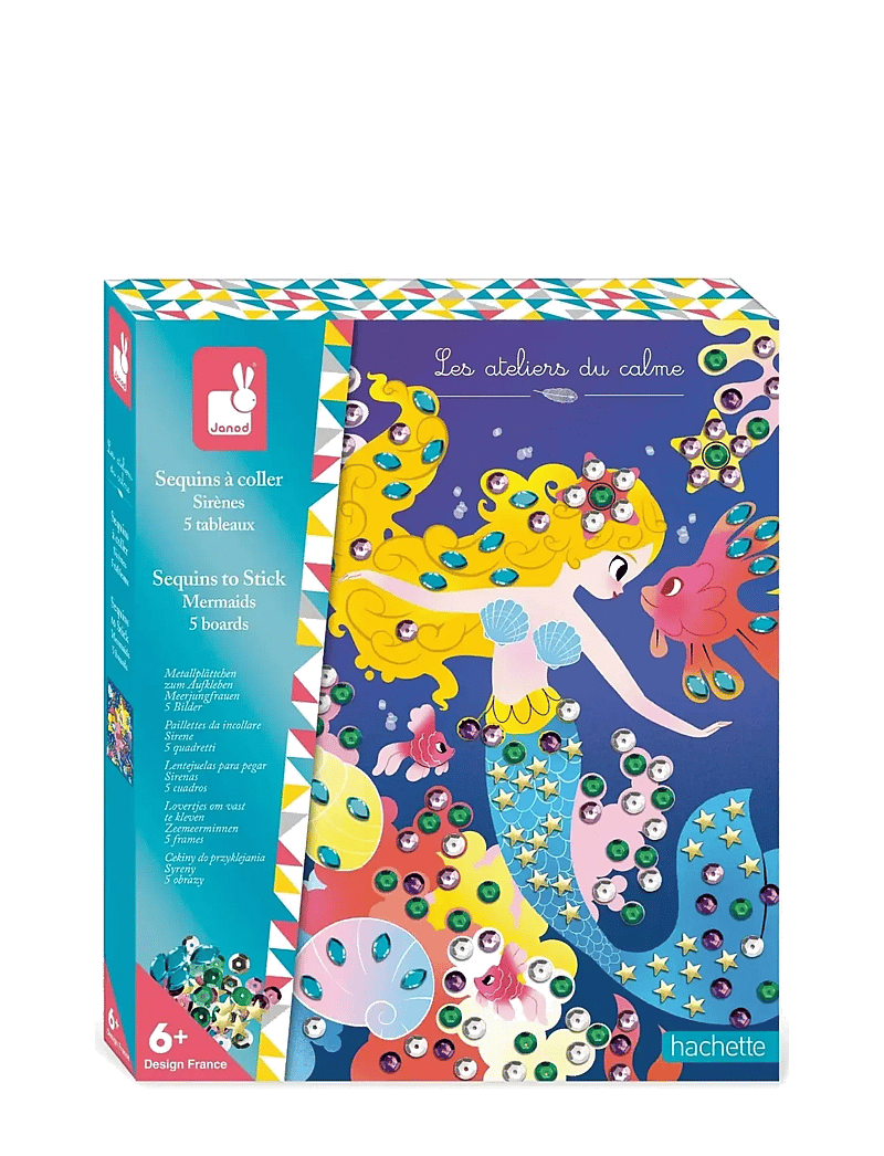 Janod - Sequins To Stick Mermaids - craft sets - mulit - 0