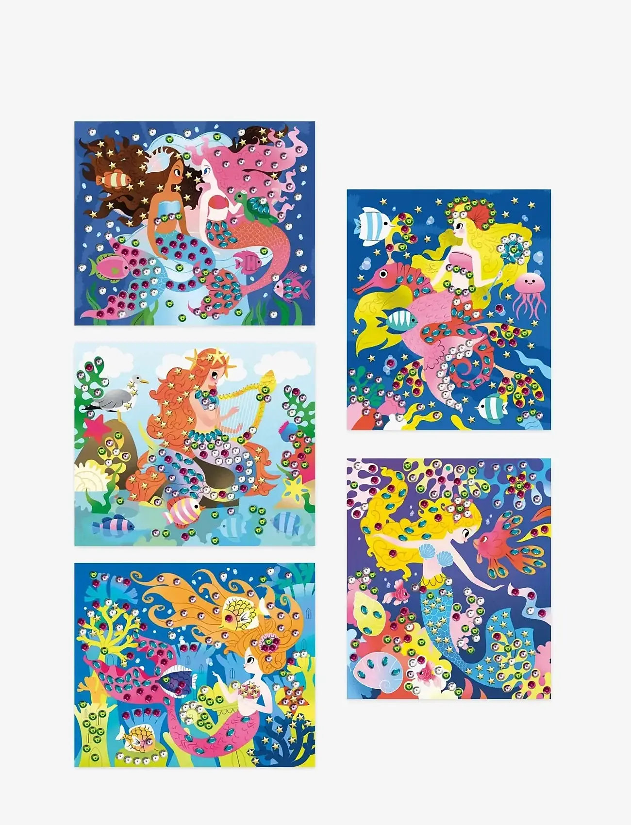 Janod - Sequins To Stick Mermaids - craft sets - mulit - 1