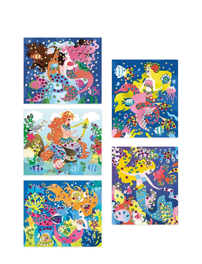 Janod - Sequins To Stick Mermaids - craft sets - mulit - 1