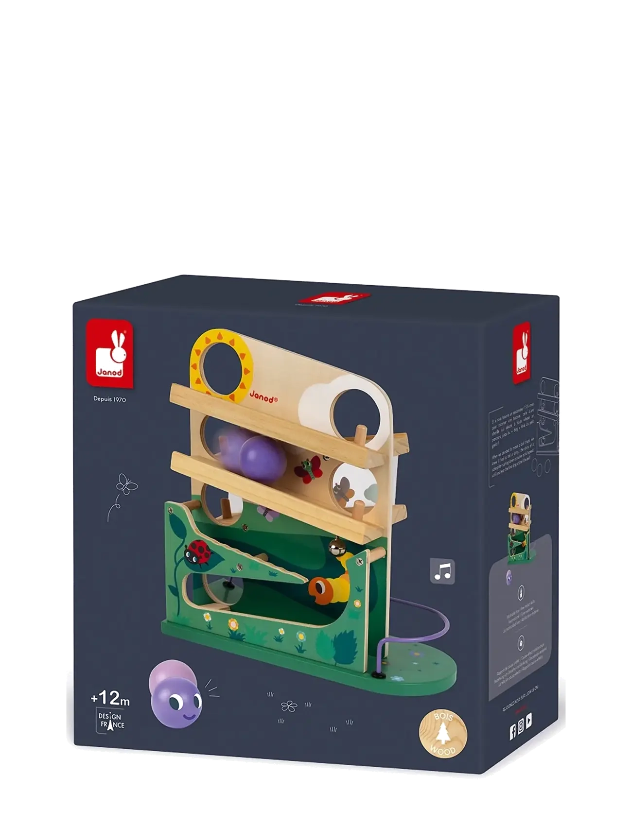 Janod Caterpillar Ball Track - Kubbar & kubbasett - MULIT / purple