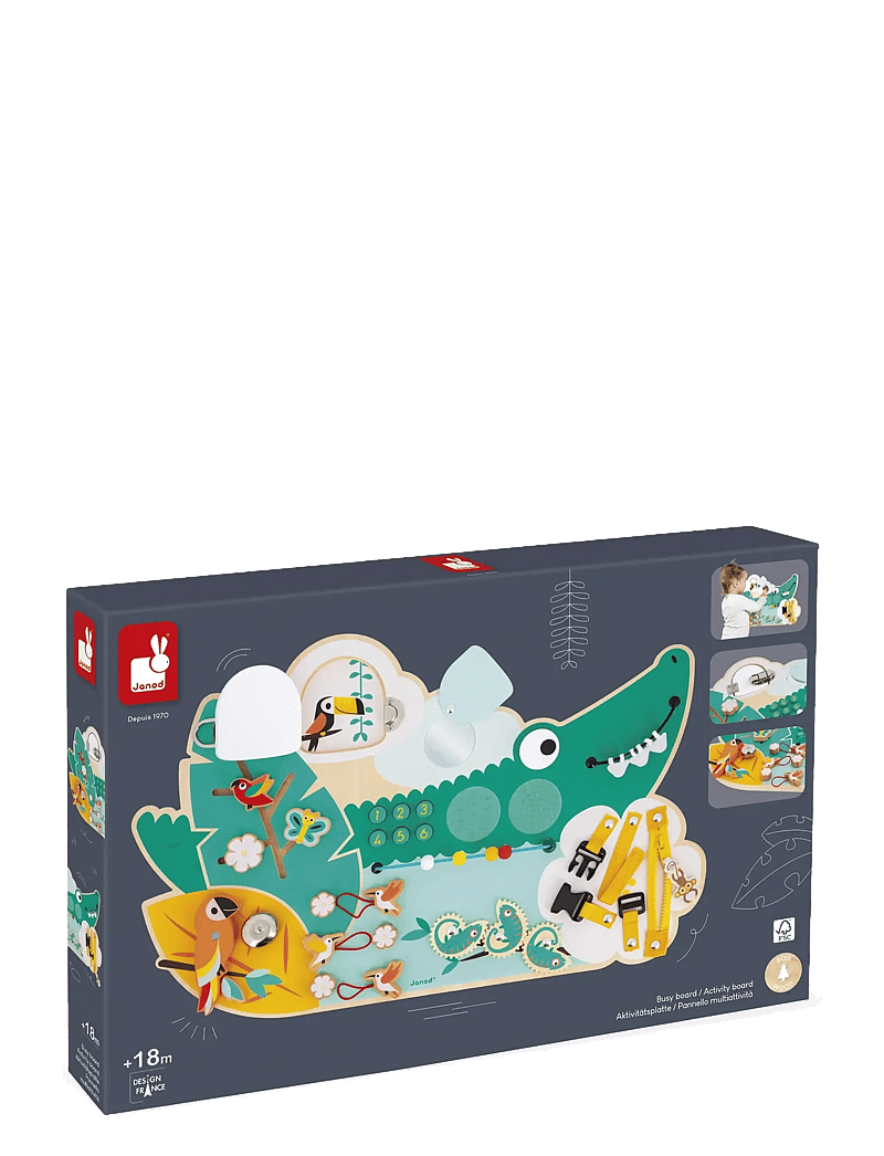Janod - Tropik - Crocodile Activity Board - zabawki interaktywne - mulit - 1