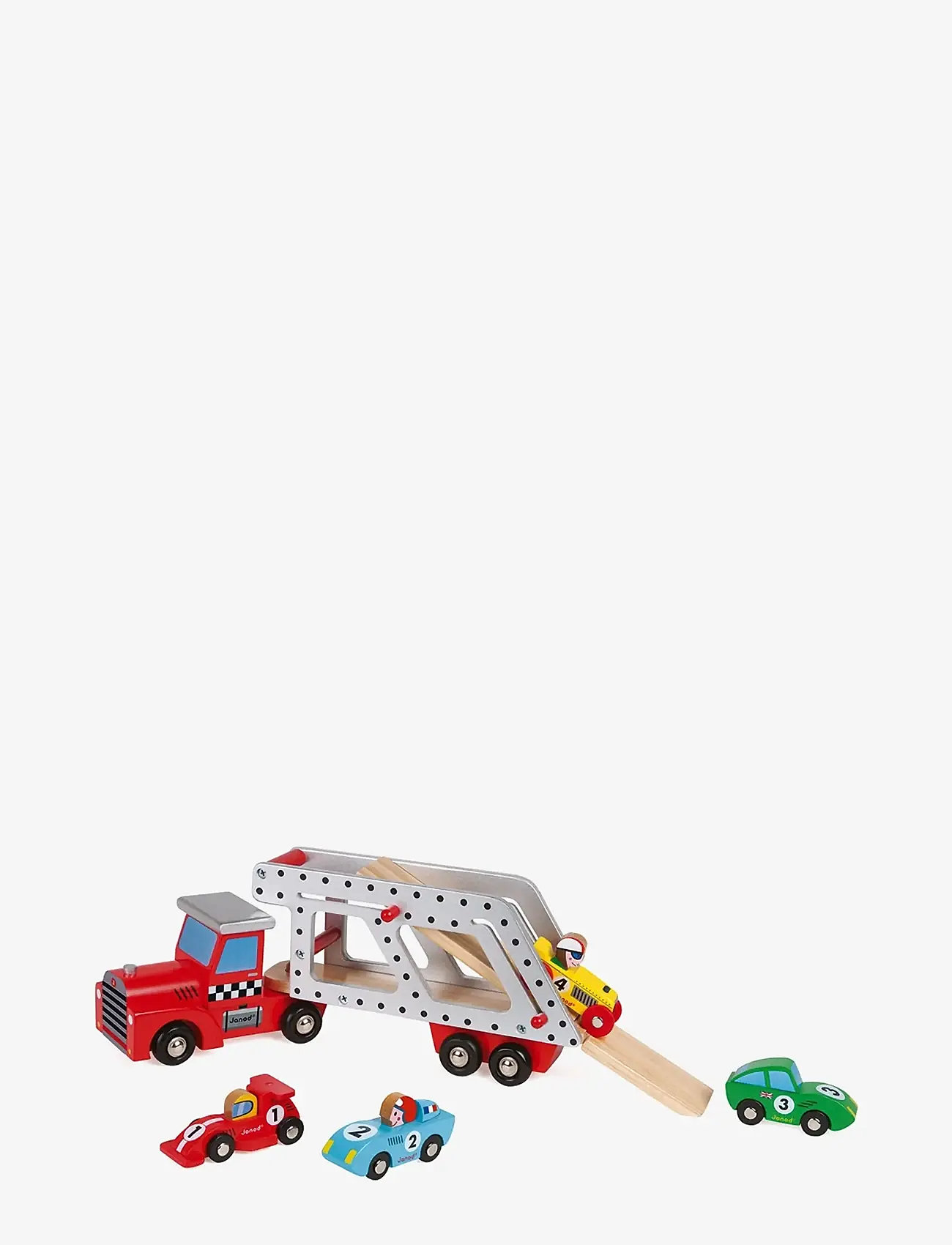Janod - Story 4 Cars Transporter Lorry - camions - mulit - 1