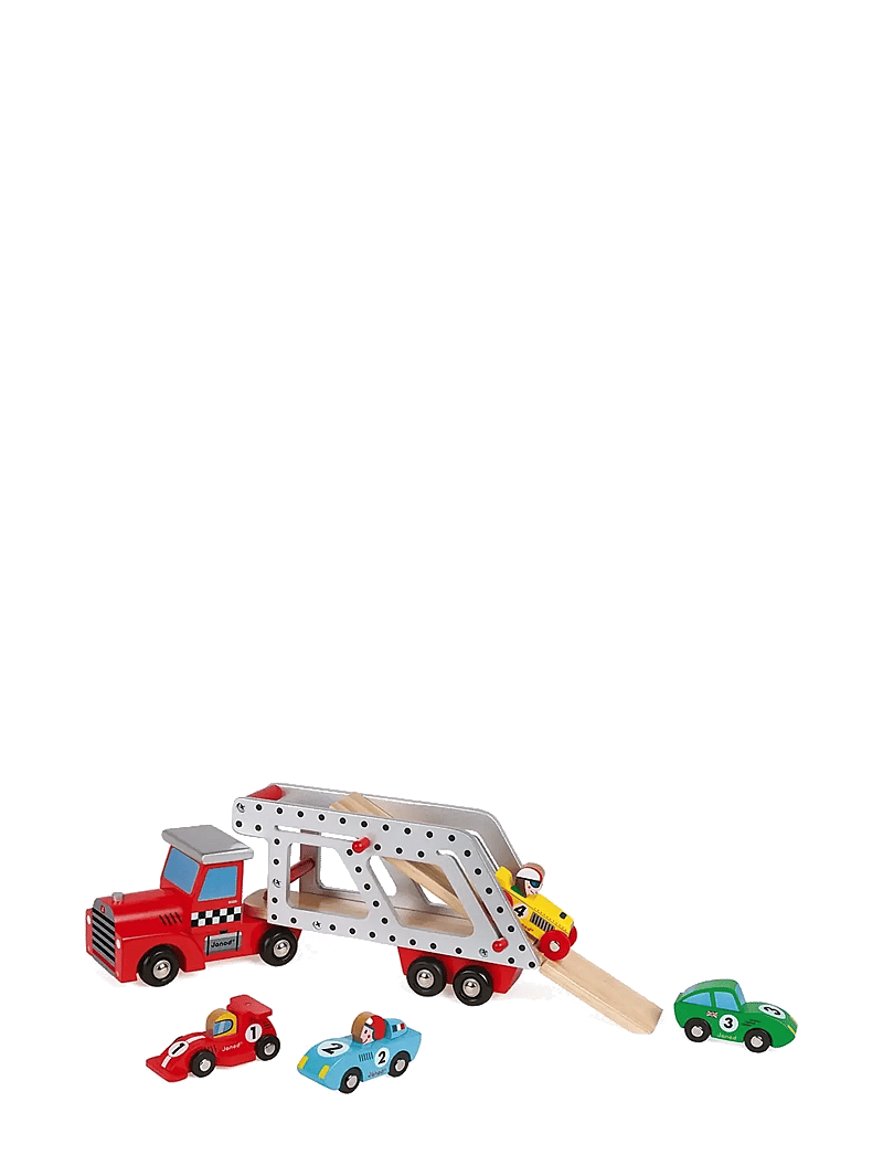 Janod - Story 4 Cars Transporter Lorry - camions - mulit - 1
