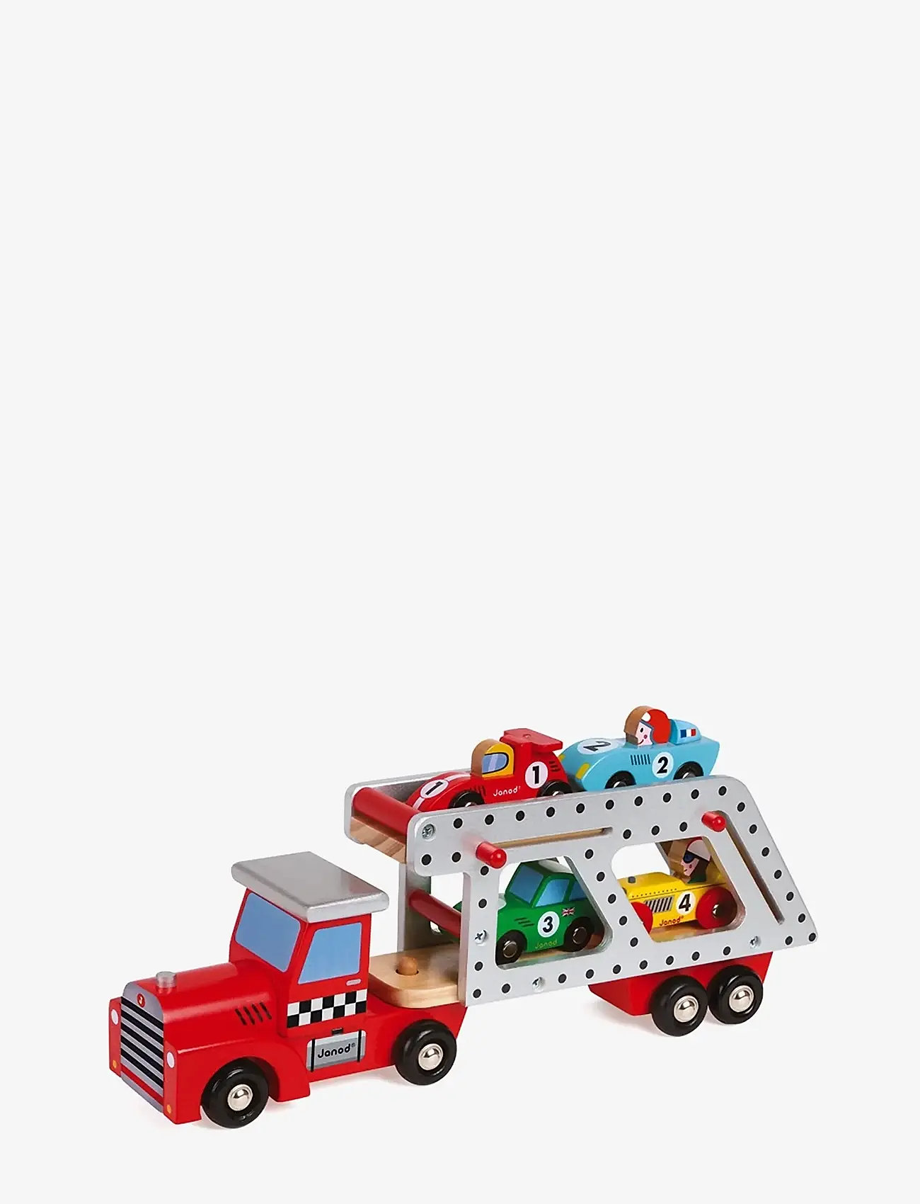 Janod - Story 4 Cars Transporter Lorry - camions - mulit - 2