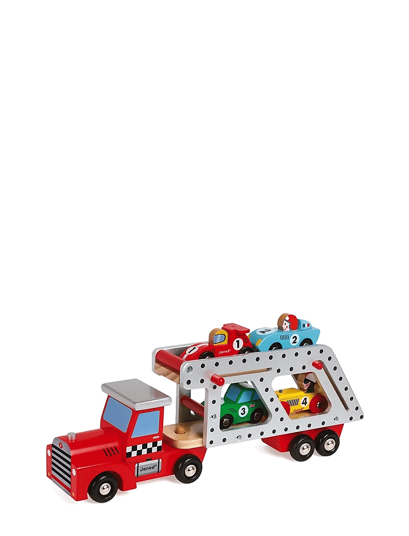 Janod - Story 4 Cars Transporter Lorry - camions - mulit - 2