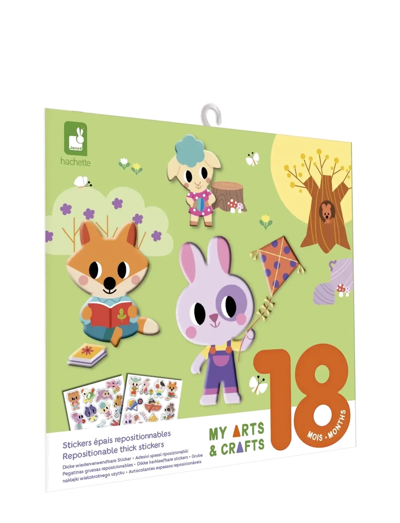 Janod Repositionable Thick Stickers - Weihnachtsgeschenke - MULIT / green