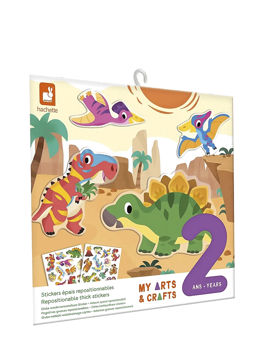 Janod - Repositionable Thick Stickers - Dinosaurs - 2 Years - stickers - mulit - 0