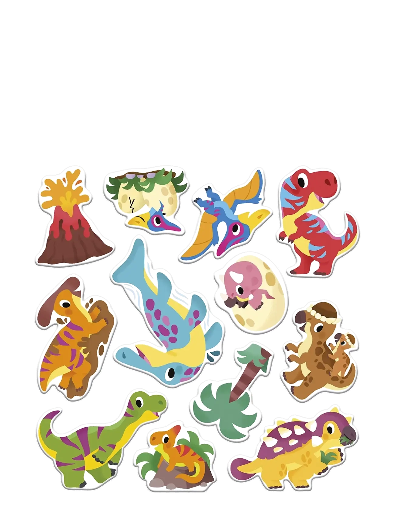 Janod - Repositionable Thick Stickers - Dinosaurs - 2 Years - stickers - mulit - 3