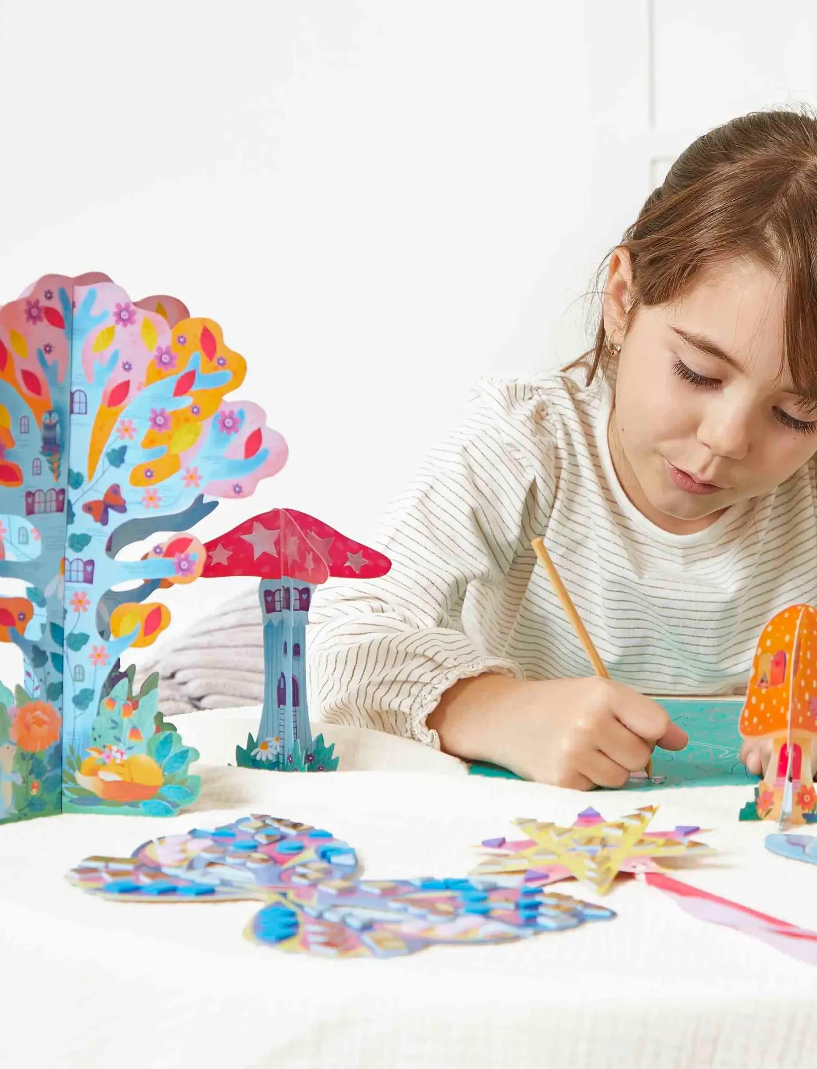 Janod Magic Fairies - Multi-Activities - 11 Creations, One Size, Pink, Håndværk > Håndværkssæt, Børn