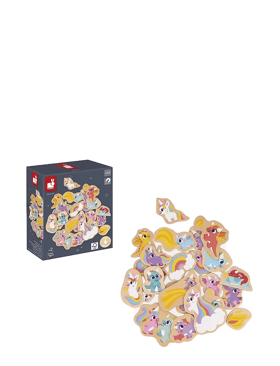 Janod - Janod - 24 Unicorn & Dragon Magnets - multi - 1