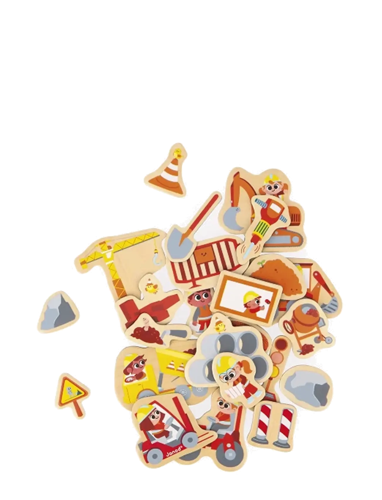 Janod - Janod - 24 Construction Equipment Magnets - motorik-spielzeug - multi - 3